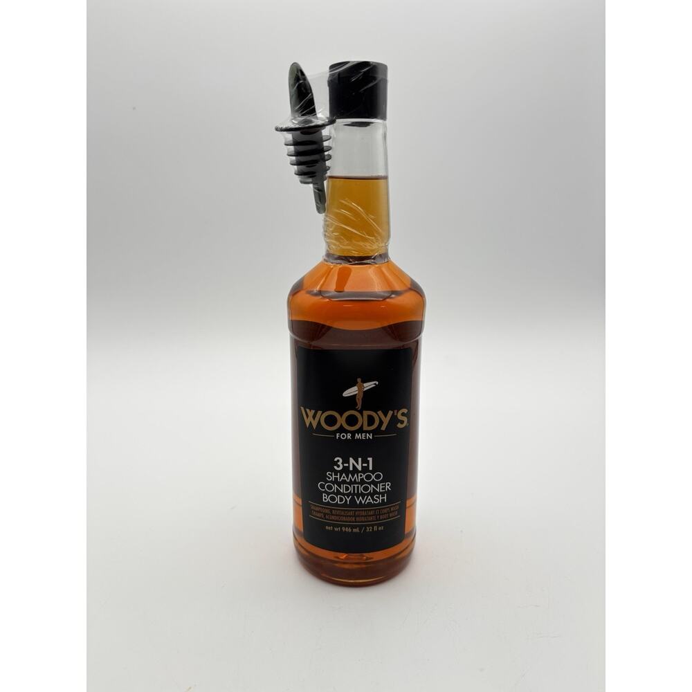 New. 3-In-1 Shampoo Conditioner and Body Wash by Woodys for Men - 32 oz Shampoo